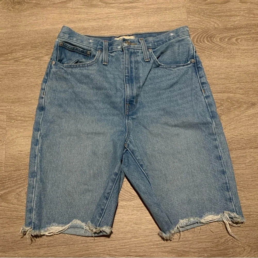 Madewell High-Rise Long Denim Shorts Size 26